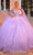 Amarra 54306 - Cold Shoulder Beaded Lace Ballgown Special Occasion Dress 00 / Lilac