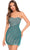 Amarra 88010 - Fringe Sweetheart Cocktail Dress Special Occasion Dress 000 / Dark Nude/Jade