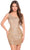 Amarra 88014 - Asymmetrical Sheath Cocktail Dress Special Occasion Dress 000 / Gold