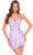 Amarra 88019 - Sheath Lace Up Cocktail Dress Special Occasion Dress 000 / Lilac