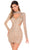 Amarra 88020 - High Neck Plunging Cocktail Dress Special Occasion Dress 000 / Gold/Silver