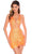 Amarra 88029 - Sheer Sides Fringe Cocktail Dress Special Occasion Dress 000 / Orange