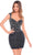 Amarra 88036 - Deep V-Neck Sheath Cocktail Dress Special Occasion Dress 000 / Black/Gunmetal