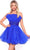 Amarra 88038 - Tulle Straight Across Cocktail Dress Special Occasion Dress 000 / Bright Royal