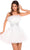 Amarra 88038 - Tulle Straight Across Cocktail Dress Special Occasion Dress 000 / Ivory