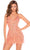 Amarra 88042 - V-Neck Sheath Cocktail Dress Special Occasion Dress 000 / Dreamsicle/Electric Coral