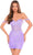 Amarra 88045 - Off-Shoulder Sheath Cocktail Dress Cocktail Dresses 000 / Lilac