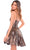 Amarra 88059 - Pleated V-Neck Metallic Cocktail Dress Homecoming Dresses