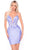 Amarra 88072 - V-Neck Sequin Appliqued Cocktail Dress Special Occasion Dress 000 / Periwinkle