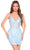 Amarra 88079 - V-Neck Sequin Embroidered Cocktail Dress Homecoming Dresses 000 / Light Blue