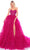 Amarra 88099 - Beaded Strapless Ballgown Special Occasion Dress 000 / Bright Fuchsia