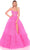 Amarra 88099 - Beaded Strapless Ballgown Special Occasion Dress 000 / Hot Pink