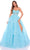 Amarra 88099 - Beaded Strapless Ballgown Special Occasion Dress 000 / Light Blue