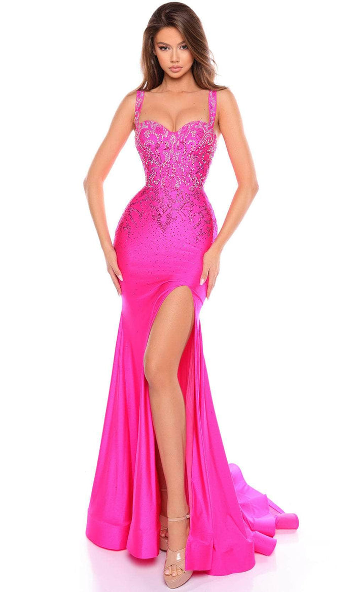 Amarra 88101 - Embellished Sleeveless Prom Gown Special Occasion Dress 000 / Bright Pink