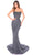 Amarra 88110 - Strapless Sequin Embellished Prom Gown Special Occasion Dress 000 / Charcoal