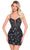 Amarra 88121 - Floral Sequin Sheer Corset Cocktail Dress Special Occasion Dress