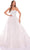 Amarra 88129 - Floral Strapless Ballgown Quinceanera Dresses 000 / Ivory/Silver
