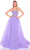 Amarra 88129 - Floral Strapless Ballgown Quinceanera Dresses 000 / Lilac