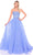 Amarra 88129 - Floral Strapless Ballgown Quinceanera Dresses 000 / Periwinkle
