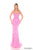 Amarra 88209 - Plunging Neckline Beaded Mermaid Gown Prom Dresses 000 / Pink