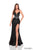 Amarra 88228 - Jersey Sheath Gown with Beaded Bodice Prom Dresses 000 / Black/Silver