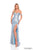 Amarra 88278 - Elegant Off-Shoulder Metallic Dress Evening Dresses 000 / Light Blue