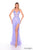 Amarra 88377 - Geometric Sequin Sheath Gown with Slit Prom Dresses 000 / Lavender