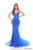 Amarra 88391 - Plunging Neckline Romantic Lace Gown Evening Dresses 000 / Royal Blue