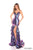 Amarra 88420 - Ruffled Metallic Trumpet Gown with Slit Prom Dresses 000 / Purple