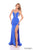 Amarra 88428 - V-Neck Jersey Dress with Embellished Bows Prom Dresses 000 / Royal Blue