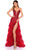 Amarra 88500 - Plunging Sequin Embellished Prom Gown Prom Dresses 00 / Red