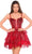 Amarra 88705 - Sequin Plunging Sweetheart Cocktail Dress Special Occasion Dress 000 / Red