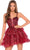 Amarra 88705 - Sequin Plunging Sweetheart Cocktail Dress Special Occasion Dress 000 / Wine