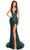 Amarra 88761 - Plunging Sequin Prom Dress Special Occasion Dress 000 / Emerald