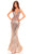 Amarra 88768 - Sequin Styled Mermaid Prom Dress Special Occasion Dress 000 / Champagne/Gold