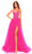 Amarra 88788 - Tiered A-Line Prom Dress with Slit Special Occasion Dress 000 / Fuchsia