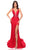 Amarra 88798 - Bead-Strapped V-Neck Prom Dress Prom Dresses 000 / Red