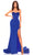 Amarra 88805 - Strapless Fringed Slit Prom Dress Prom Dresses 000 / Royal Blue