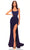 Amarra 88807 - Scoop Neck Corset Prom Dress Special Occasion Dress 000 / Navy