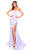 Amarra 88811 - Off Shoulder Prom Dress with Slit Special Occasion Dress 000 / Periwinkle