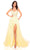 Amarra 88849 - Lace Detailed A-Line Prom Dress Special Occasion Dress 000 / Light Yellow