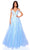 Amarra 88875 - Sequin Off Shoulder Prom Dress Special Occasion Dress 000 / Light Blue