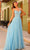 Amarra 94008 - Bead Embellished A-Line Evening Dress Special Occasion Dress 000 / Light Blue