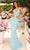 Amarra 94010 - V-Neck Floor Length Evening Dress Special Occasion Dress 000 / Light Blue/Multi