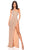 Amarra 94013 - Bead Cut-Out Evening Dress Special Occasion Dress 000 / Nude/Silver