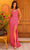 Amarra 94014 - V-Back Sequin Evening Dress Special Occasion Dress 000 / Neon Pink