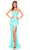 Amarra 94018 - Geometric Embellished Prom Dress Special Occasion Dress 000 / Aqua