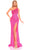 Amarra 94021 - Fitted Asymmetrical Evening Dress Special Occasion Dress 000 / Neon Pink