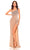 Amarra 94021 - Fitted Asymmetrical Evening Dress Special Occasion Dress 000 / Nude/Silver