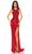 Amarra 94028 - Halter Sheath Evening Dress Special Occasion Dress 000 / Red